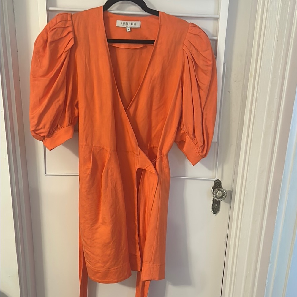 Hunter Bell Orange Asymmetrical Dress